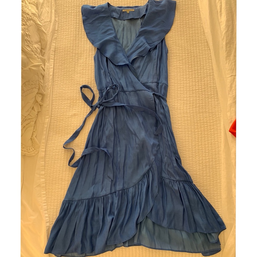 Blue wrap dress